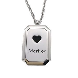 Mom Love Dog Tag Shape Essential Oil Pendant